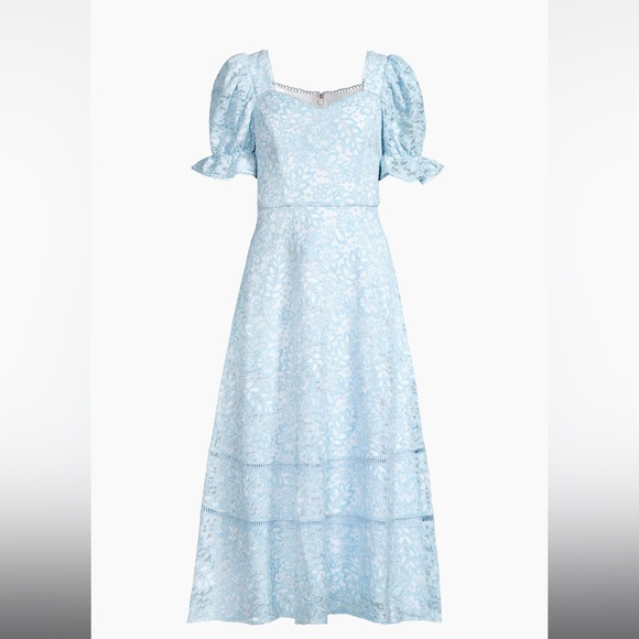 Rachel Parcell Two-Tone Lace Flared Midi Dress - Picture 3 of 5